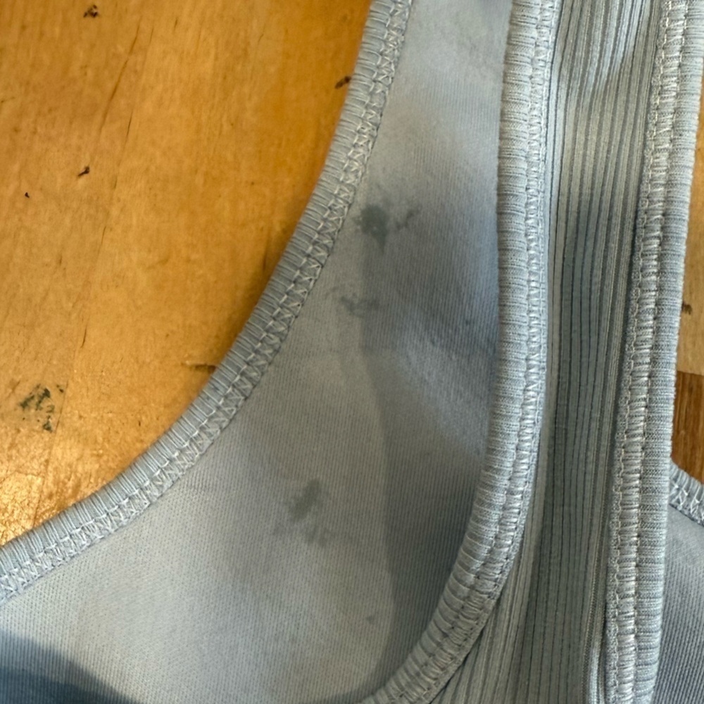 Nike Womens Light Support Lightly Lined Ribbed Soft Comfort Sports Bra Blue - Picture 6 of 7
